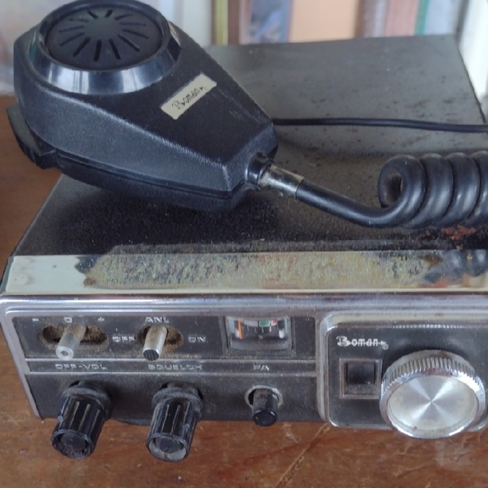 Vintage Boman 23 Channel CB Radio with PA&Microphone& Antenna